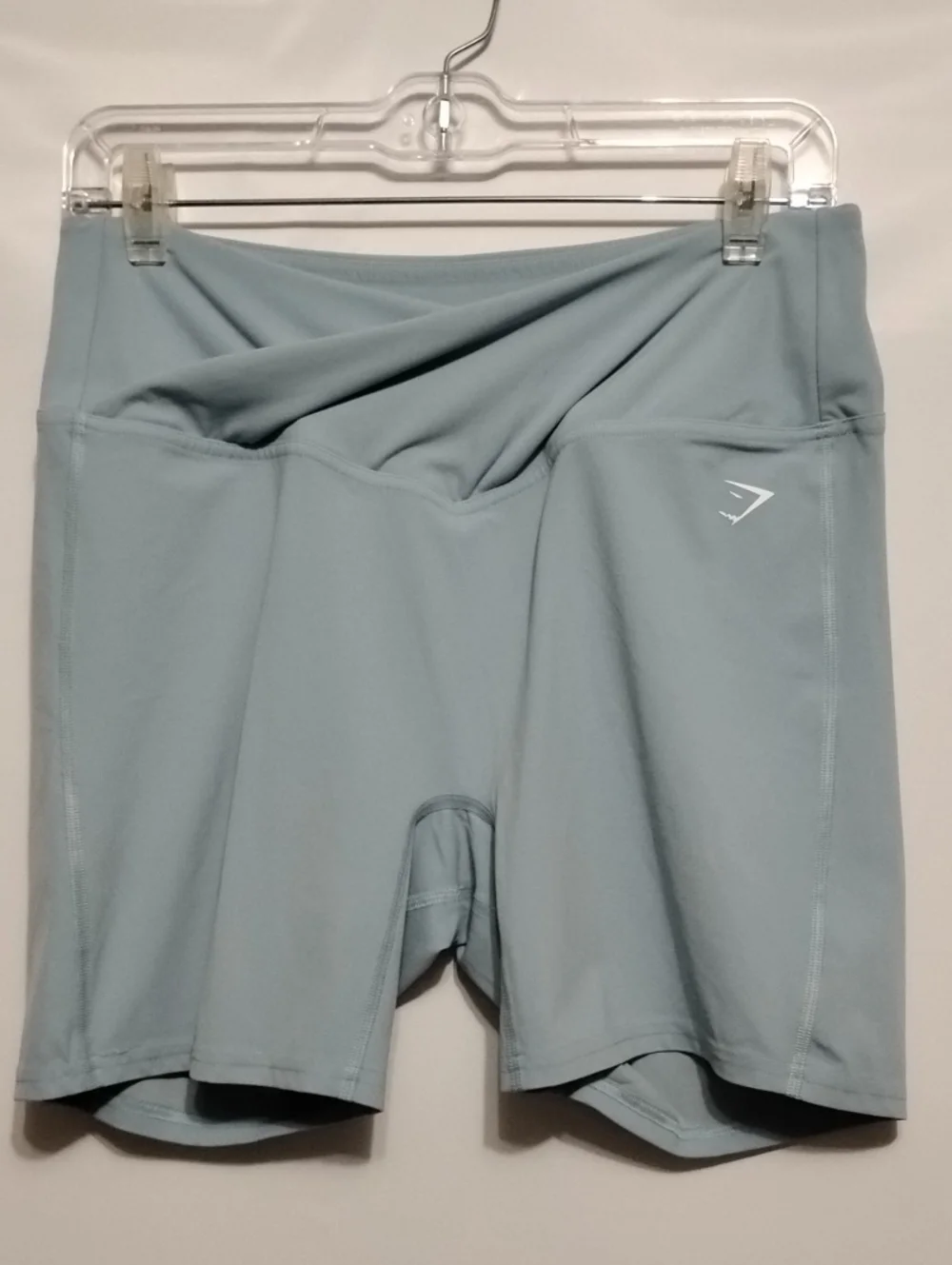 Gymshark Women's Pale Blue High-Waist Training Bike Shorts